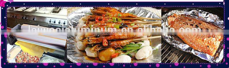 Aluminium household foil roll for kitchen foil roll, baking foil, cooking foil