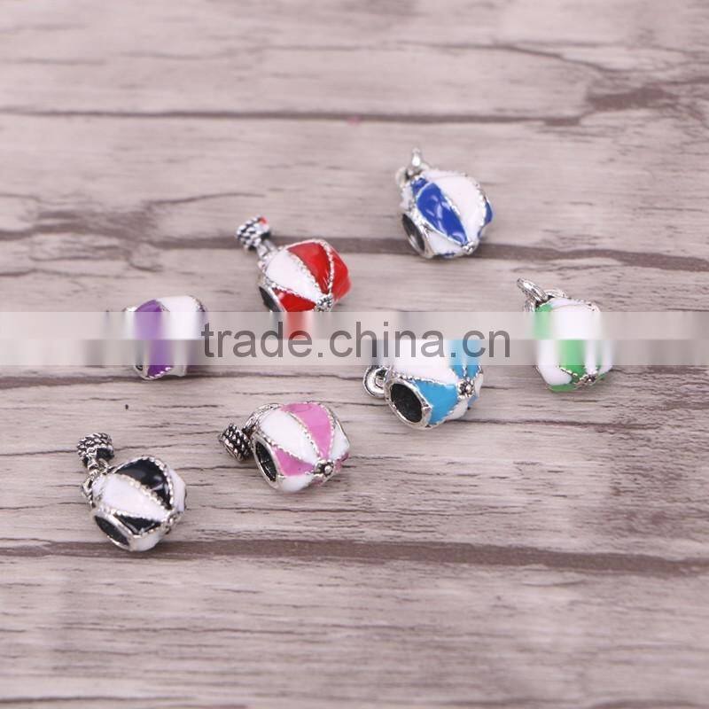 5.0MM Hole Mixed Metal Enamel Beads Big Hole European Beads Fit Making European Charm Bracelet Jewelry