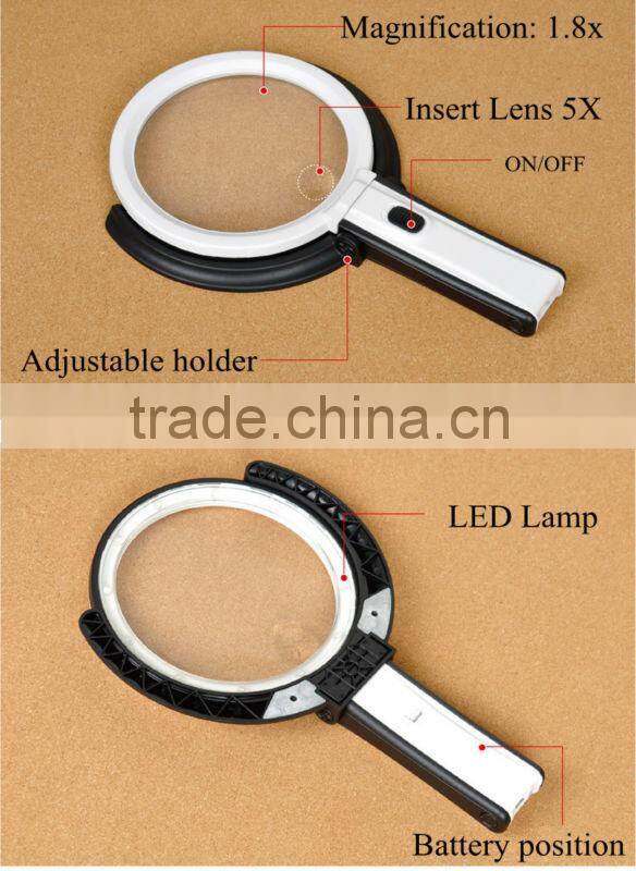 10 LED Desktop Digital magnifier Lamp
