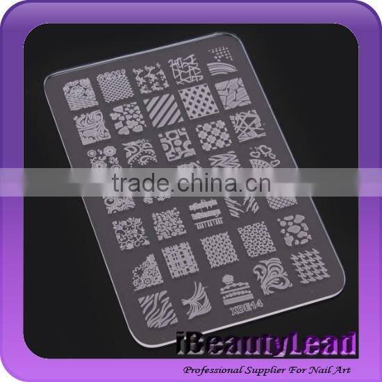 2016 New desgisn clear acrylic image plate with 20 different designs
