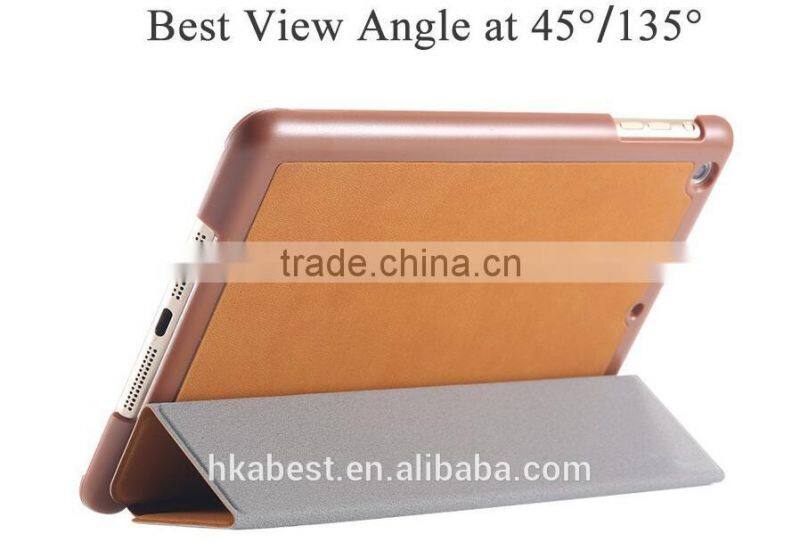 IFC002 Super Slim Smart cover case for apple ipad air 2 case/ ipad 6 case,ultra flip leather stand cases,can print custom logo