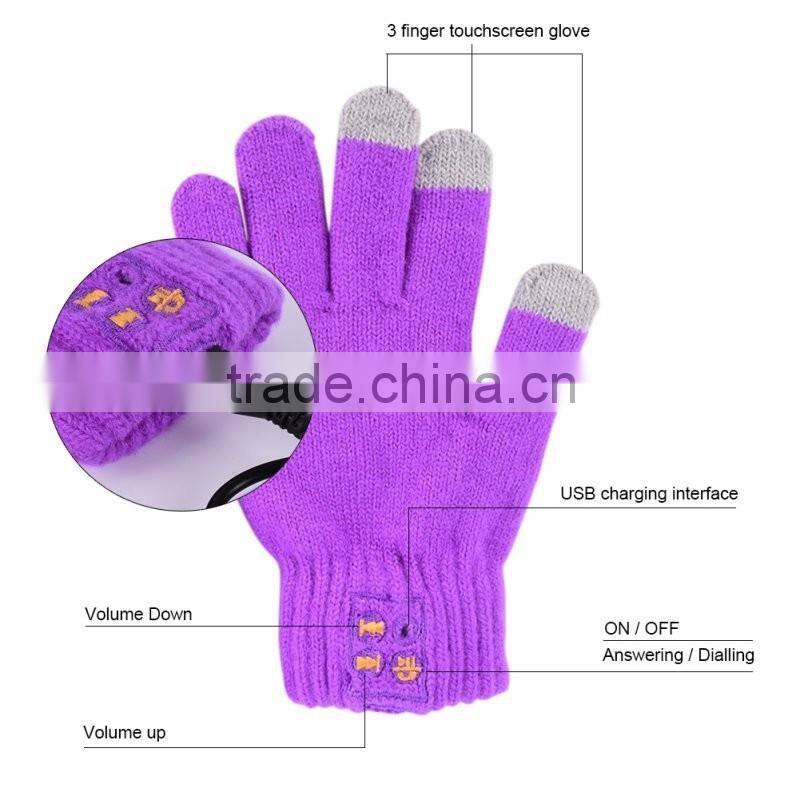 Unisex Bluetooth Gloves CE certificate winter use smart touch screen gloves