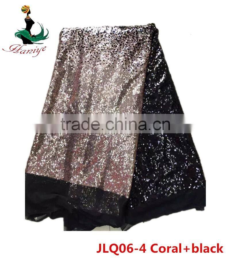 Haniye JLQ06-1/2016 Shining embroidery french tulle lace / laces fabric nigerian african style with sequins