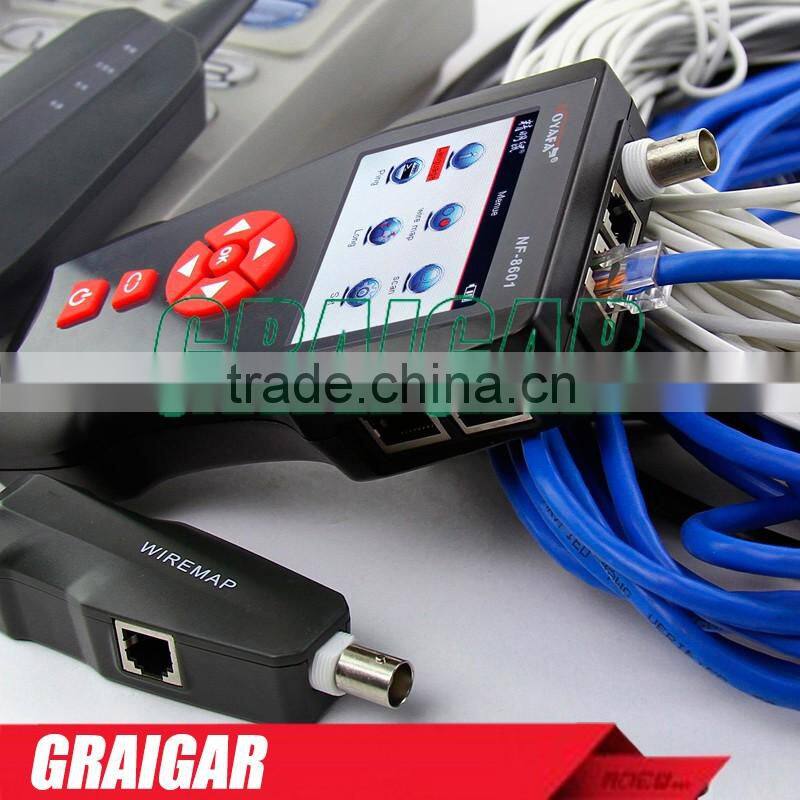 Original NOYAFA NF-8601 LAN Network Cable Tester Multifunctional Diagnose Tone Tracer BNC PING/POE RJ45 RJ11 Phone Wire Tracker