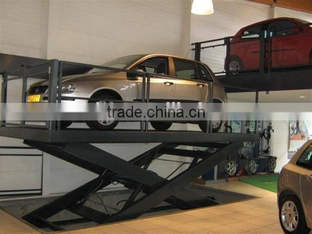 Hydraulic underground scissor platform for car