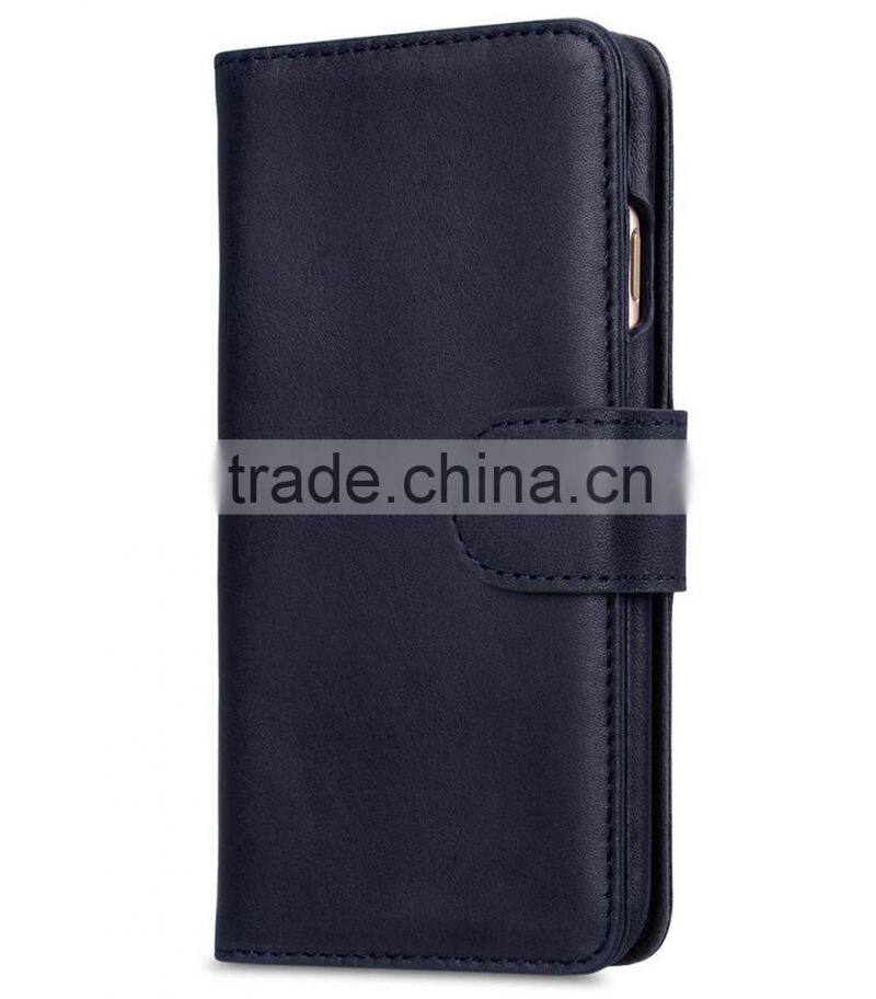 Removable Blue Wallet Premium Leather Case for Apple iPhone 7 (4.7")