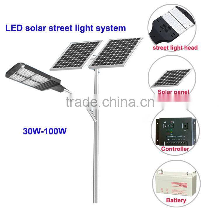 30-120W CE RoHS Approval 5 Years Warranty Solar Power LED Street Light Case
