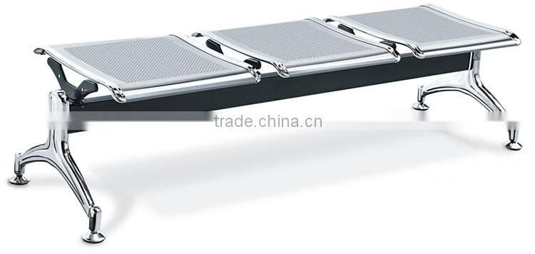 Bank stainless steel 3 seater airport waiting chair