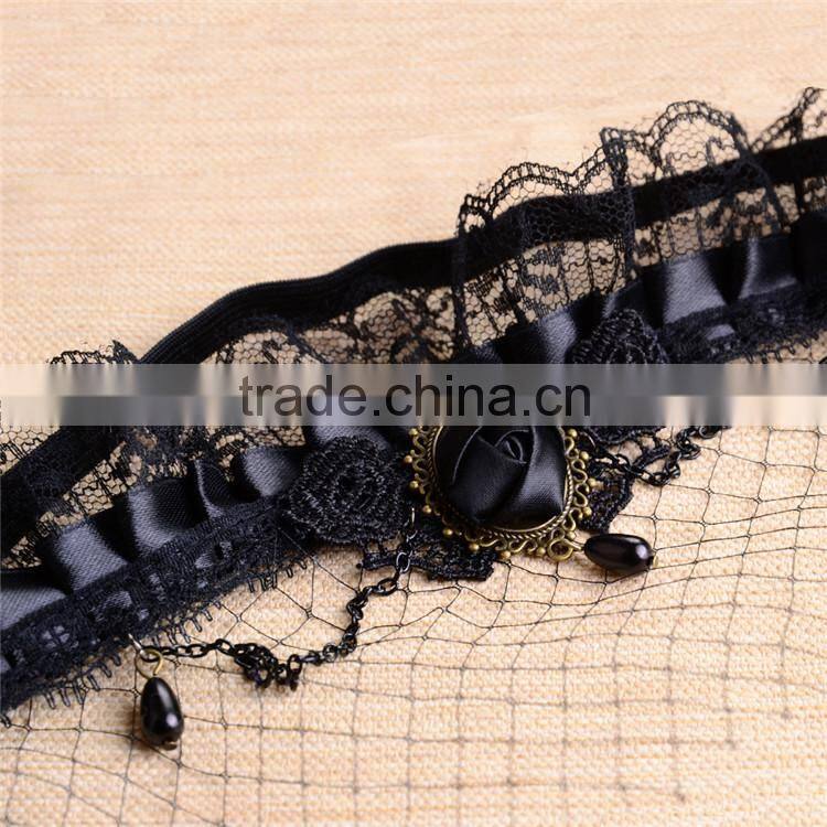 MYLOVE Beautiful lady Black Lace Floral Eye Mask Venetian Masquerade Fancy Party Dress ML5048