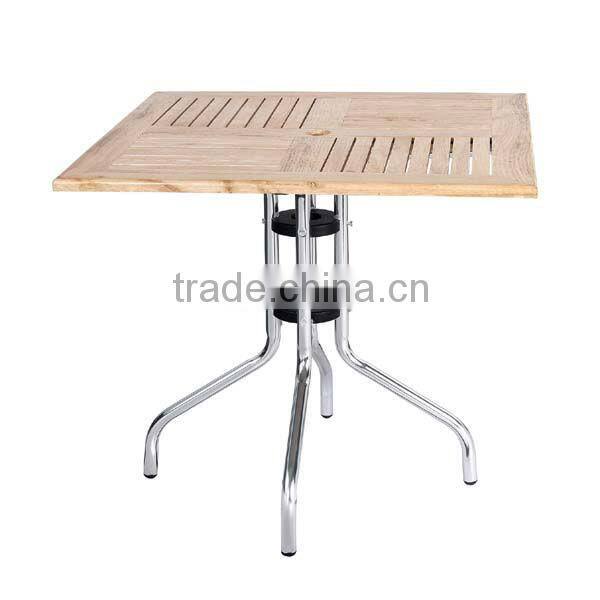 square aluminum bistro table
