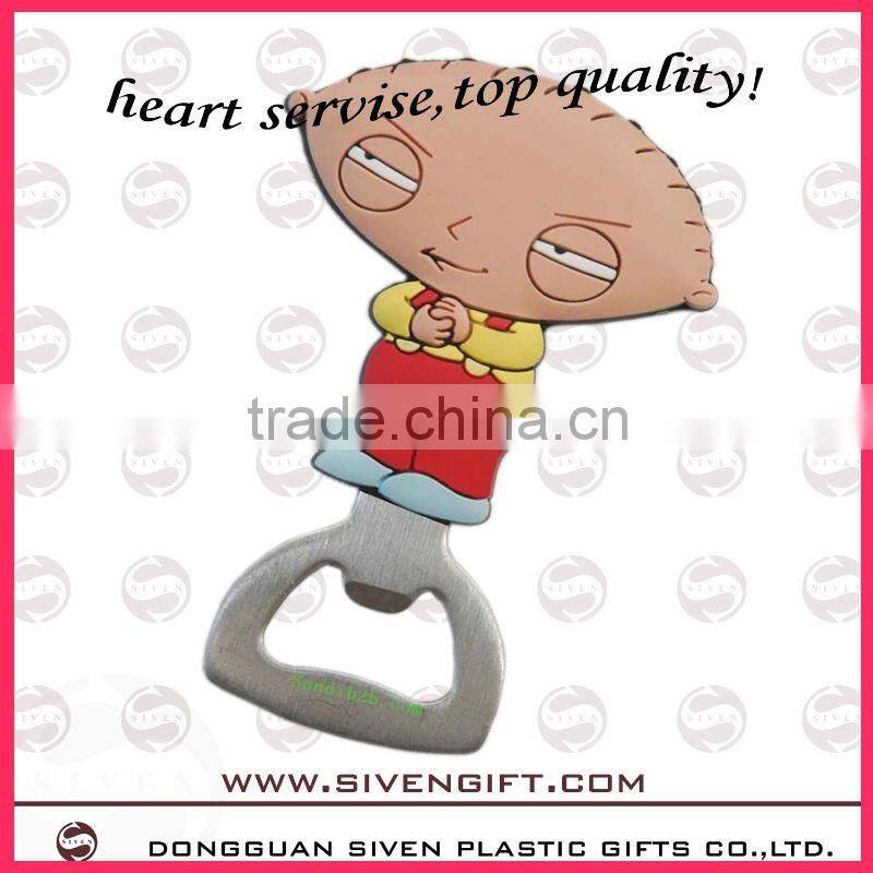 Beer bar soft PVC bottle opener for 2012 promotion gifts