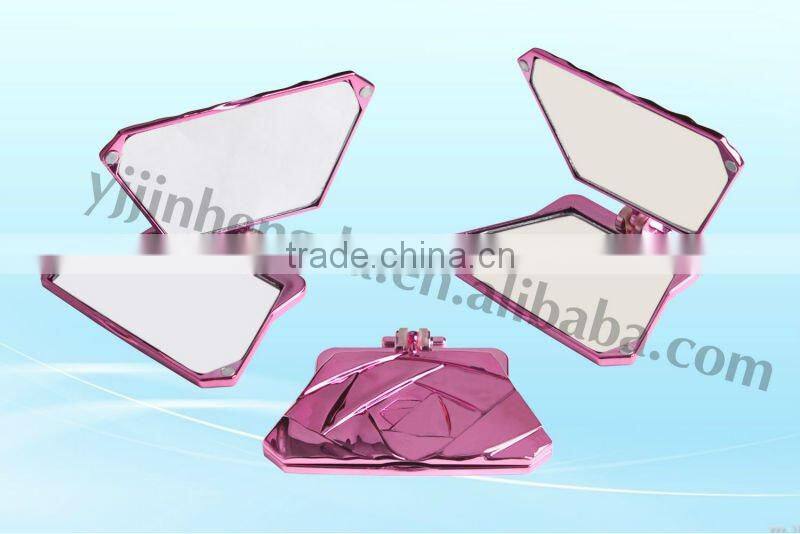 shiny rose make-up mirror