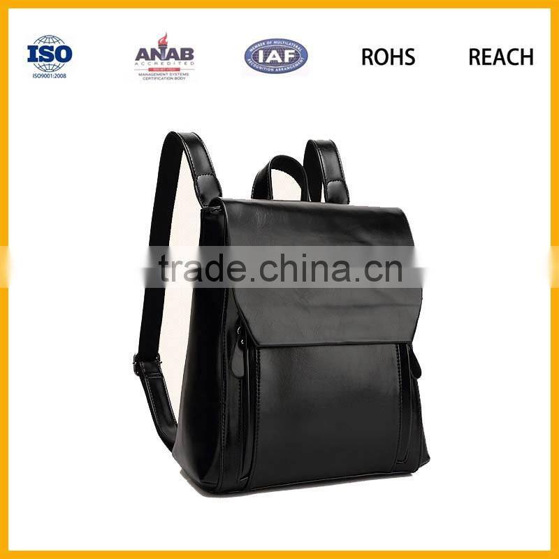 2016 wholesale fashion custom women high school leather bag backpack