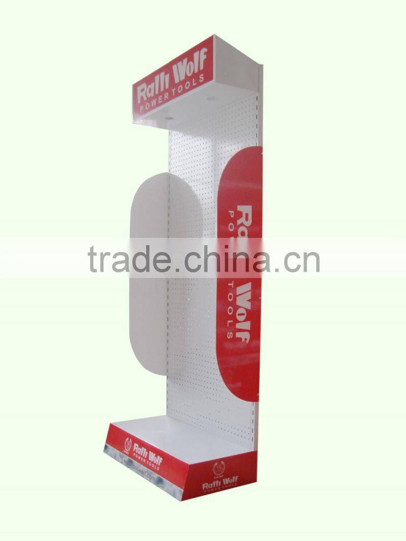 Power tools metal display,metal pegboard display stand,desktop metal display rack