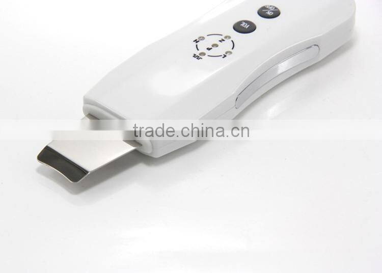 handheld Rechargable Ultrasonic Skin Scrubber portable/ultrasonic face scrubber