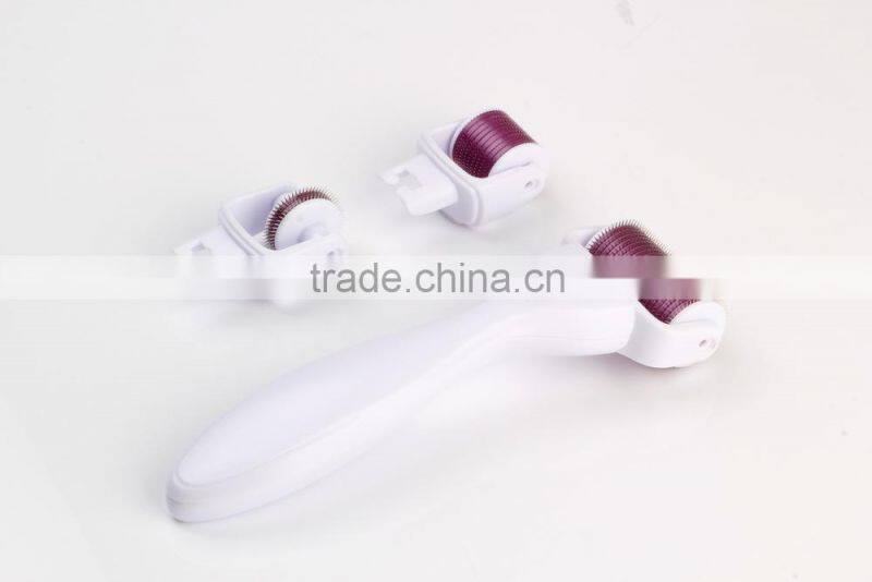 Guangzhou Ekai 3 in 1 Derma Roller Kit Titanium Needle Roller Gold Color (CE ROHS)