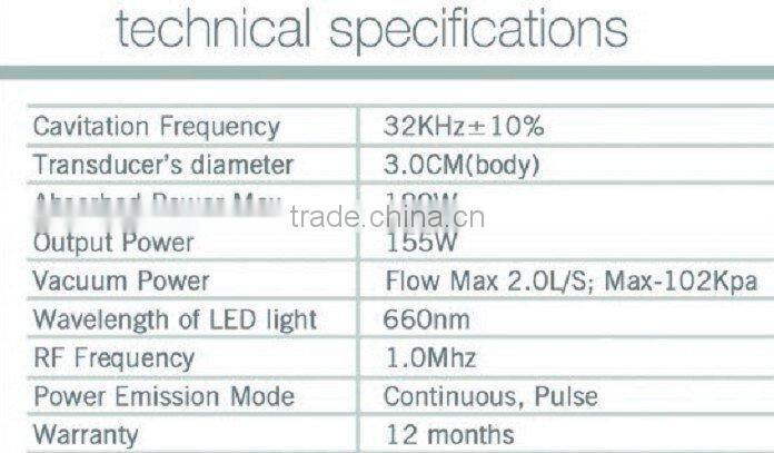 rf + cavitation slimming machine