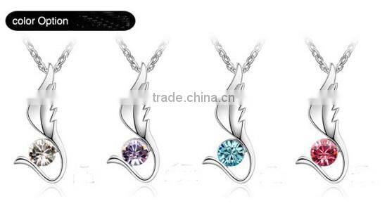 2014 Fashion Trend Elegant Ruby Emerald Sapphire Necklace