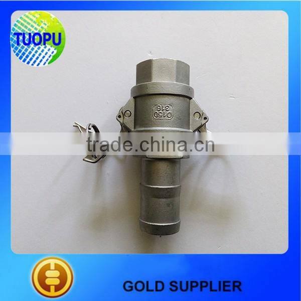 Camlock Coupling Female Coupler,SS Female Snap Lock to Male Pipe Thread TYPE B