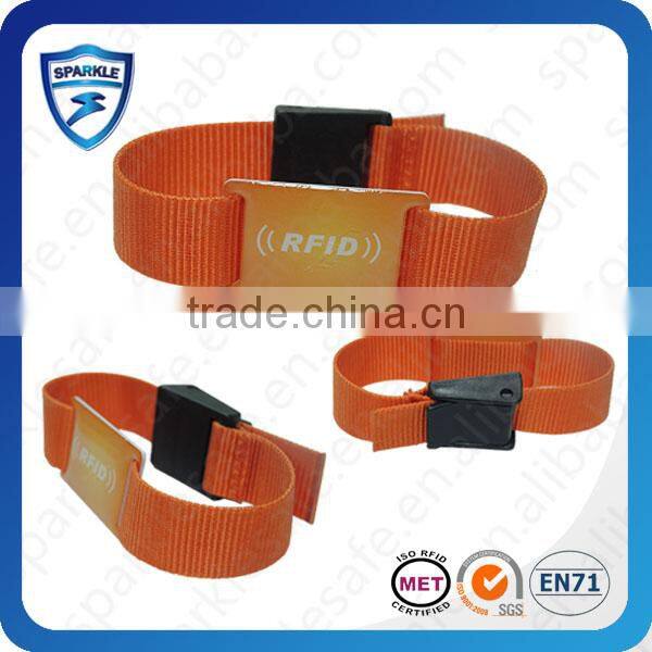 Concert&Party used hf nylon rfid wristband