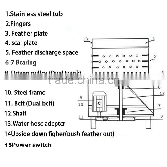 Automatic Stainless Steel Commercial Chicken Plucker Machine for Sale