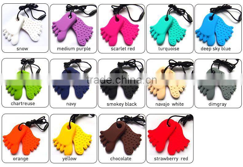 Fashion FDA mom wearing silicone bond teether pendant