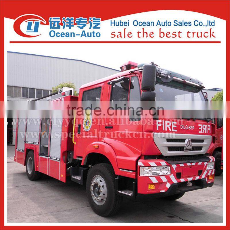 SINOTRUK HOWO 4X2 8000liter water tanker fire trucks