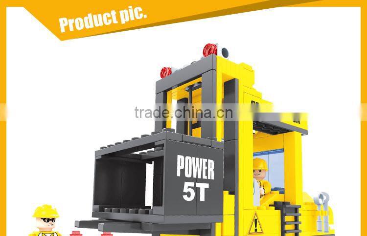 Ausini cheap trucks toys intelligence construction plastic children's building blocks