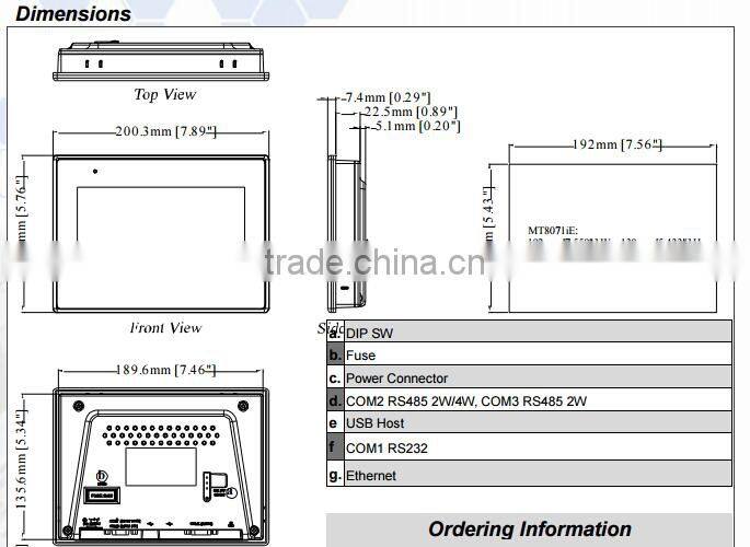 HMI touch screen MT8071iE (HMI for PLC) Human Machine Interface HMI