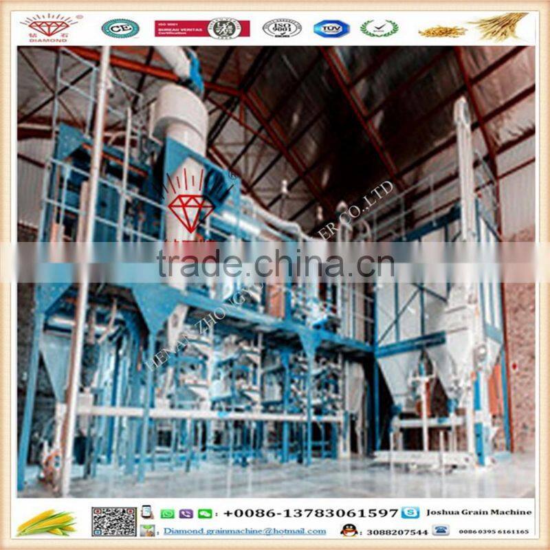 white and yellow corn maize flour milling plant
