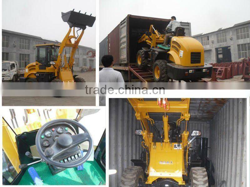 automatic brick machine zl15f mini wheel loader High tire 4WD Euro III