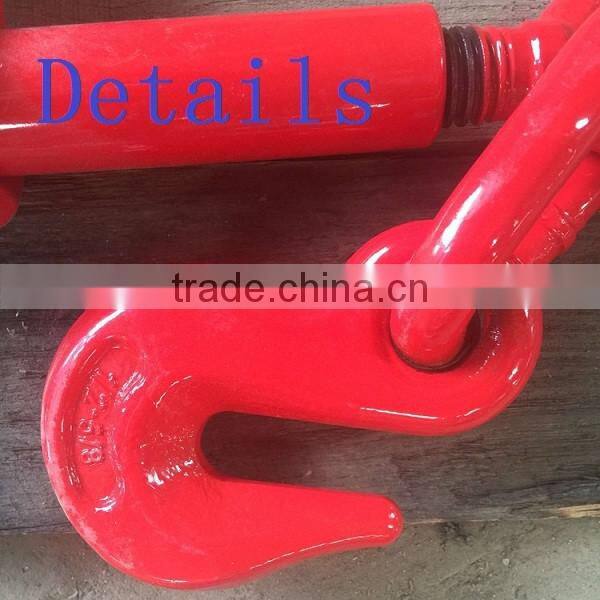 High strength forged Rigging hardware ratchet type load binder with hook