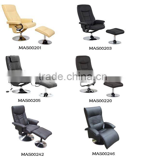 MAS00009 PU Real Leather Wooden Base Portable Massage Chair