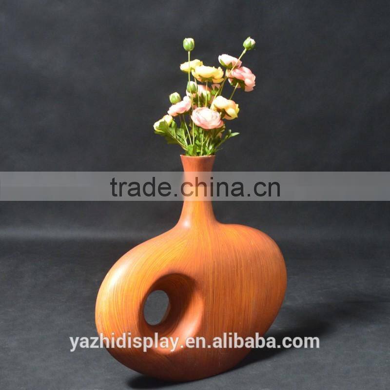 Wholesale fiberglass head shape flower vase for home decoration