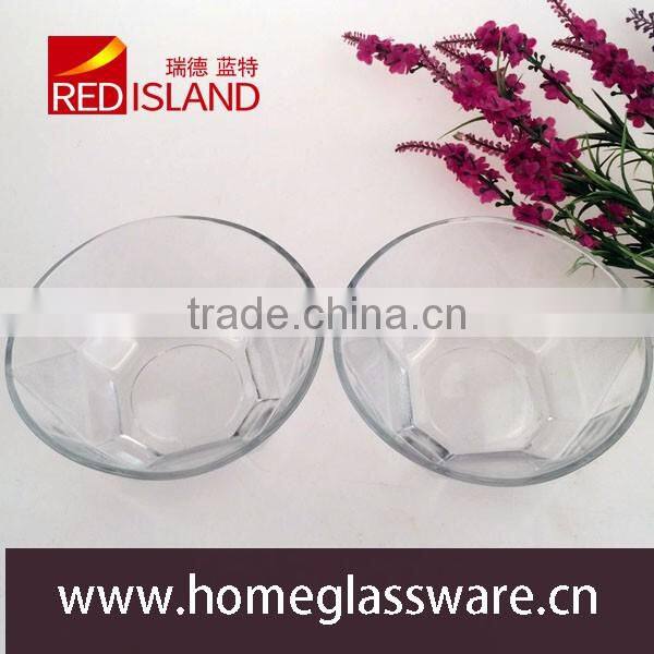 2016 wholesale hight white glass bowl ,Soccer shaped salad glass bowl,