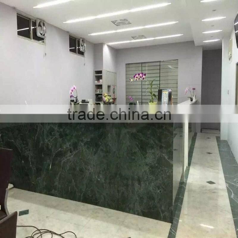 green marble table top