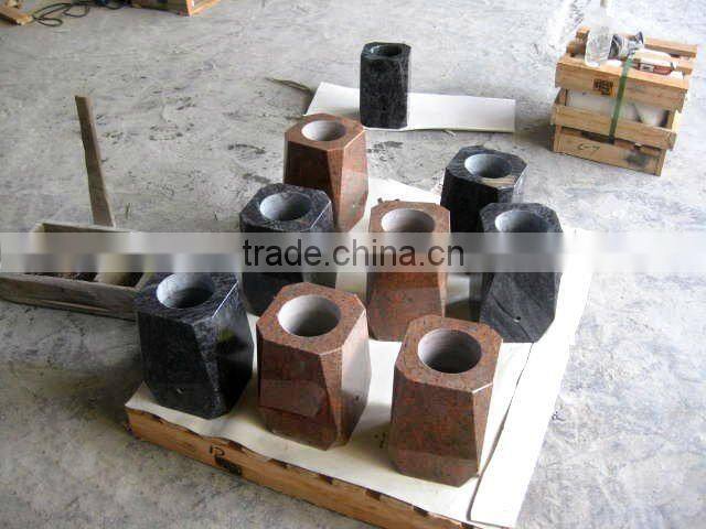 European granite cemetery vases