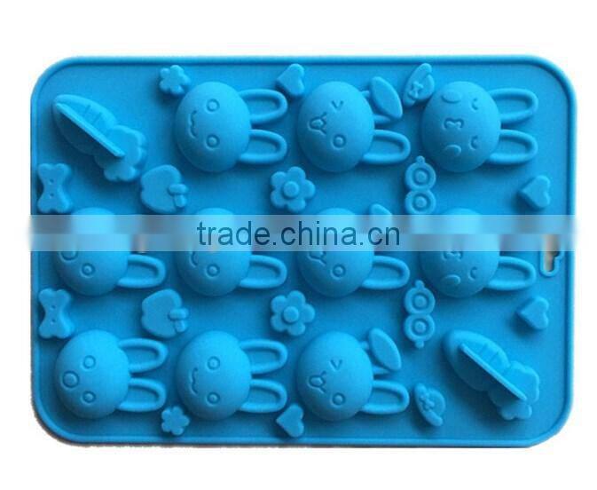 Rabbit Carrot Silicone Chocolate Candy Cookie Soap Mold Fun Maker