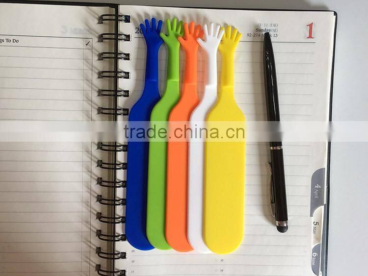 hot selling eco-friend protection silicone palm/finger bookmark