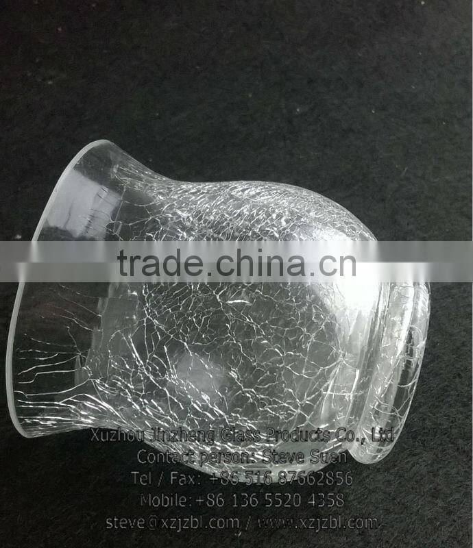 (factory) crack glass tea light candle holder