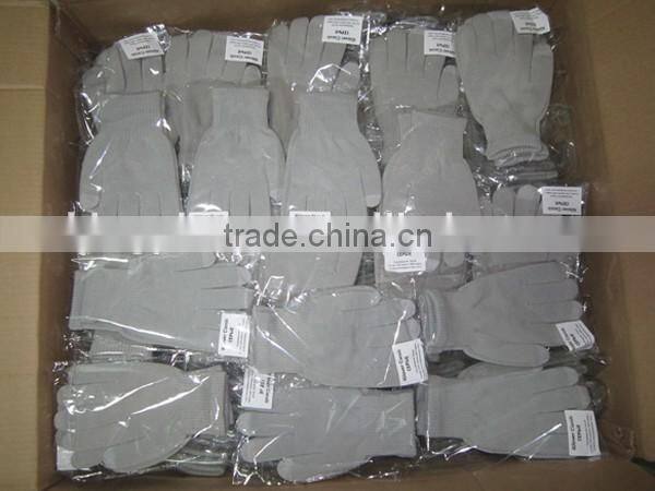 New arrival double thick winter acrylic fiber knitting stripes touch screen gloves,touch screen