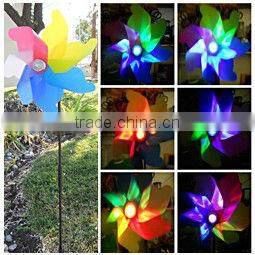 Solar Garden Windmill Spinner Color Changing Light
