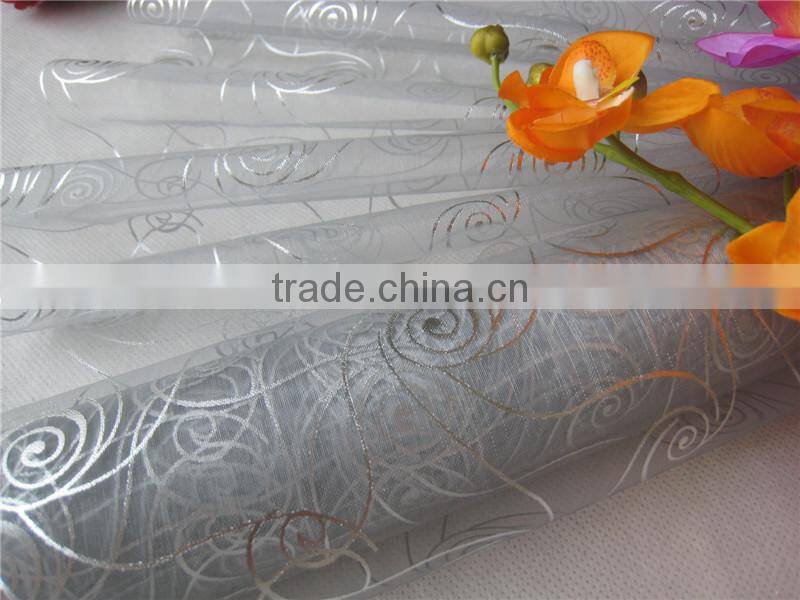 Hot Sale Sheer Organza Grey/White Table Cloth/Table Runner