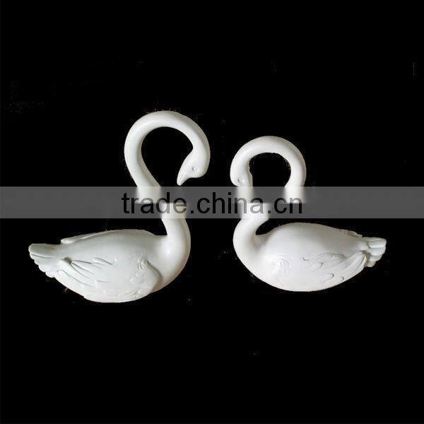 Custom white swan unpainted resin figurines