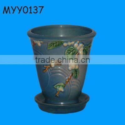 handpainted grapes flower pot stand