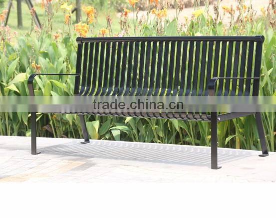 public park metal outdoor bench for street