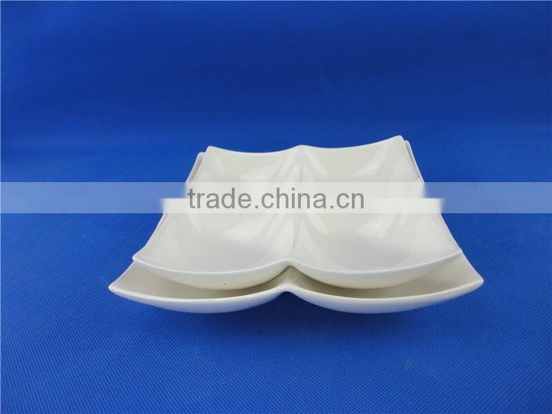 ceramic four compartment dinner plates