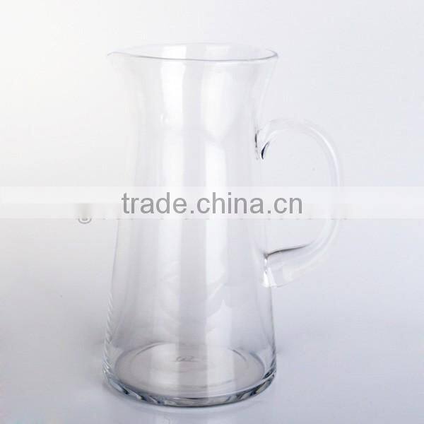 China factory handmade straight carafe drinking water glass pitcher glass