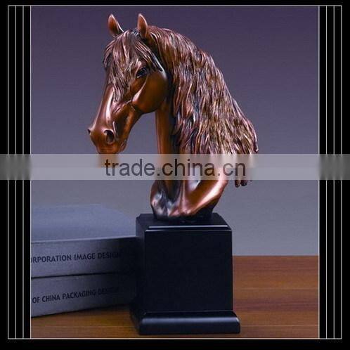 Funeral supplier brass plated long hair horse cremation urn stand