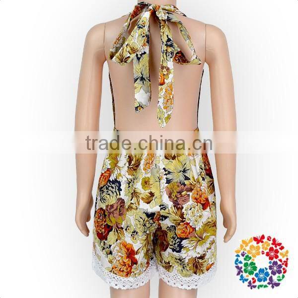 New Born Girls Boho Vintage Playsuit Rompers Many Style Flowers Ruffle Lace Organic Onesie